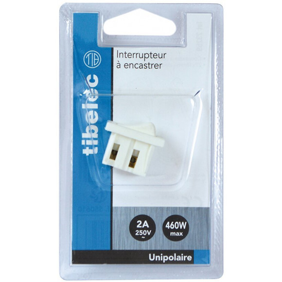 Interrupteur à bascule bipolaire 27 16mm 2A 250V blanc