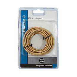 Fil rayonné plat de 3m 2x0.75mm2 or