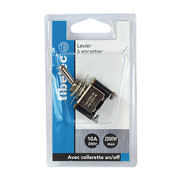 Interrupteur à levier 38x13 à encastrer 3a