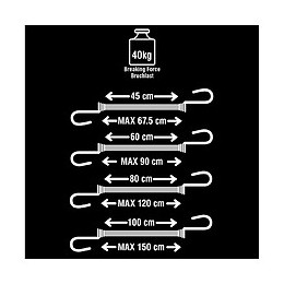 10 tendeurs avec crochets