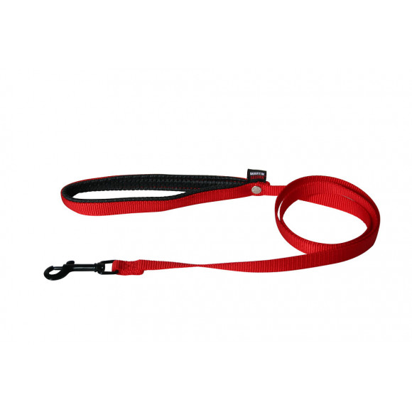 Laisse pour chien Confort en nylon rouge 25mm