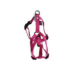 Harnais pour chien réglable en nylon rose 13cm