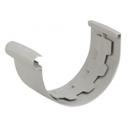 Jonction de profilé gouttière PVC demi-ronde 25 couleur gris clair