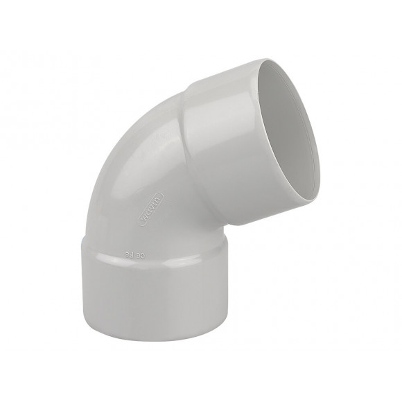 Coude gouttière PVC FF 67D 30 DN80 couleur gris clair