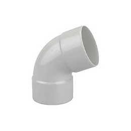 Coude gouttière PVC FF 67D 30 DN80 couleur gris clair