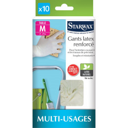 Sachet 10 Gants latex renforcé - Taille M