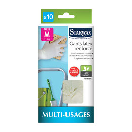 Sachet 10 Gants latex renforcé - Taille M