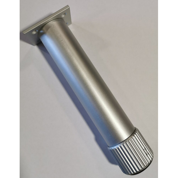 2 pieds carrés alu brossé hauteur réglable 12 à 13.8cm