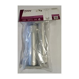 2 pieds carrés alu brossé hauteur réglable 12 à 13.8cm