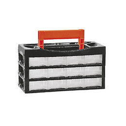 Casier de rangement 12 tiroirs transportable