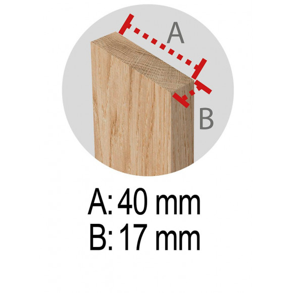 Tréteau pin standard section 40x17mm