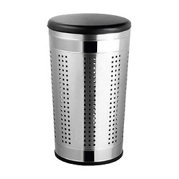 Panier à linge métal brossé Urban hauteur 55cm