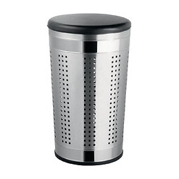 Panier à linge métal brossé Urban hauteur 55cm