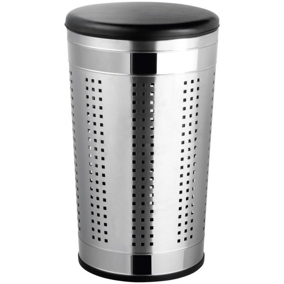 Panier à linge métal brossé Urban hauteur 55cm