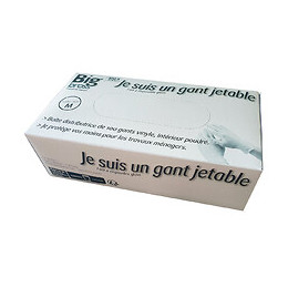 LOT DE 100 GANTS VINYLE M