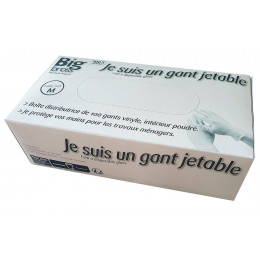 LOT DE 100 GANTS VINYLE M