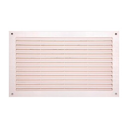 Grille d'aération ABS blanc à encastrer avec moustiquaire 18,6x33,4