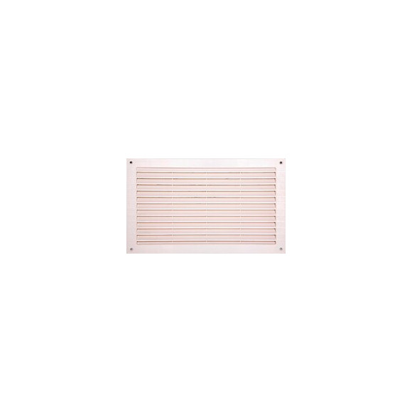 Grille d'aération ABS blanc à encastrer avec moustiquaire 18,6x33,4