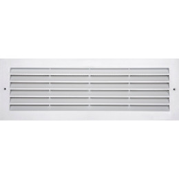 Grille d'aération ABS blanc à encastrer avec moustiquaire 9,5x33,3
