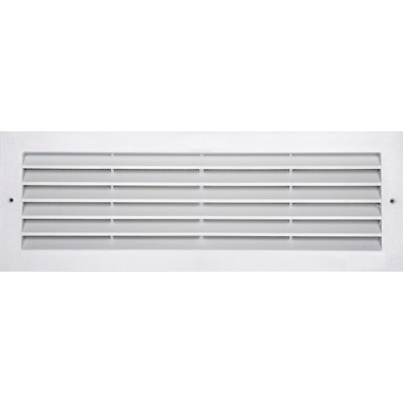 Grille d'aération ABS blanc à encastrer avec moustiquaire 9,5x33,3