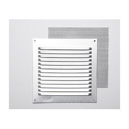 Grille d'aération aluminium mat à visser 15x15cm