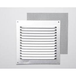 Grille d'aération aluminium mat à visser 15x15cm