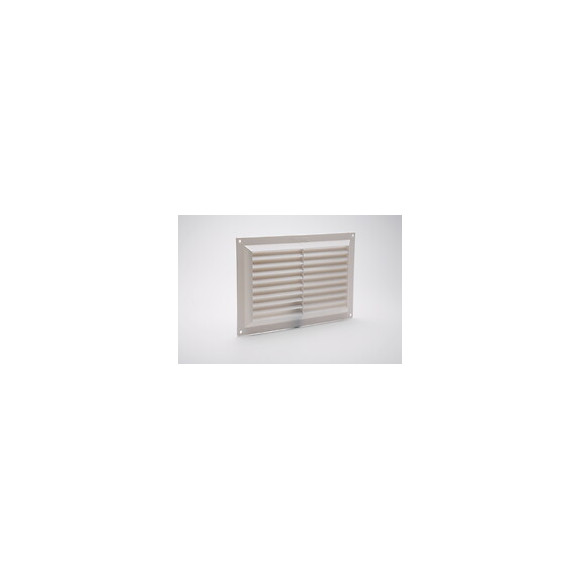 Grille d'aération ABS blanc à visser avec moustiquaire 16,5cm x26