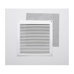 Grille d'aération aluminium blanc à visser 17x17cm