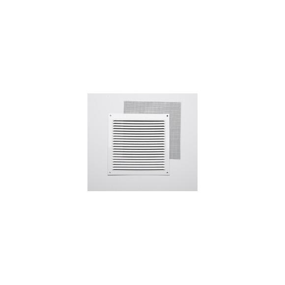 Grille d'aération aluminium blanc à visser 17x17cm