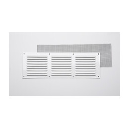 Grille d'aération aluminium blanc à visser 10x30cm