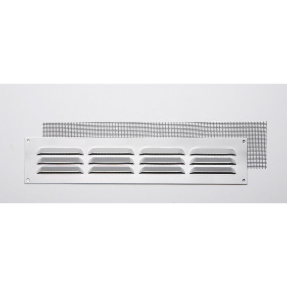 Grille d'aération aluminium mat à visser 5x24cm