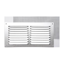 Grille d'aération aluminium mat à visser 10x20cm