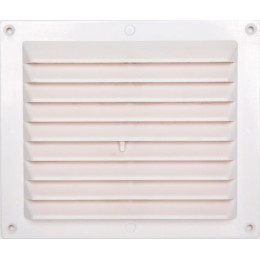 Grille d'aération ABS blanc à visser entrée d'air réglable 14,6x17,5