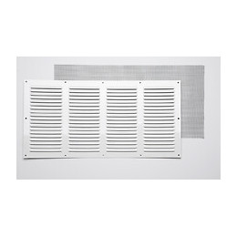 Grille d'aération aluminium blanc à visser 15x30cm