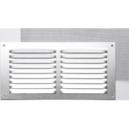 Grille d'aération aluminium mat à visser 10x20cm