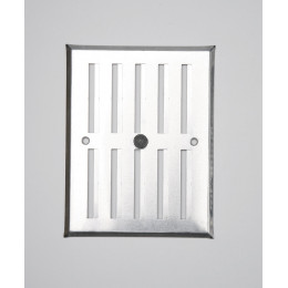 Grille d'aération aluminium mat à visser entrée d'air réglable 17x13cm