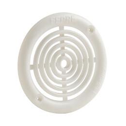 Lot 4 grilles ABS blanc à visser diamètre 6,4 cm
