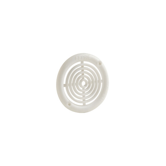 Lot 4 grilles ABS blanc à visser diamètre 6,4 cm