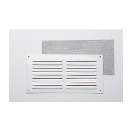 Grille d'aération aluminium blanc à visser 10x20cm