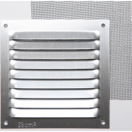 Grille d'aération aluminium mat à visser 10x10cm