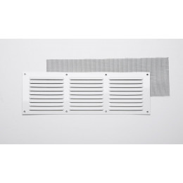 Grille d'aération aluminium blanc à visser 10x30cm