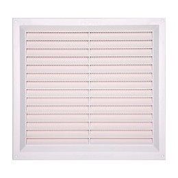 Grille d'aération ABS blanc à visser avec moustiquaire 24cm x26