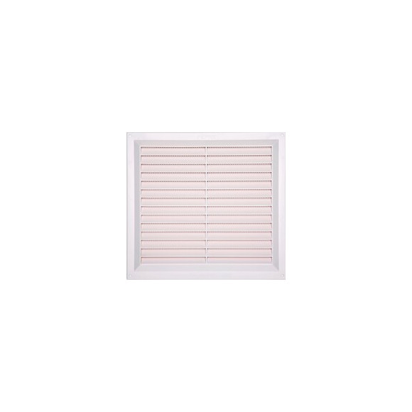 Grille d'aération ABS blanc à visser avec moustiquaire 24cm x26