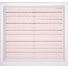 Grille d'aération ABS blanc à visser avec moustiquaire 24cm x26