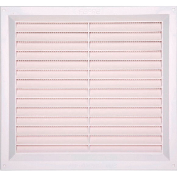 Grille d'aération ABS blanc à visser avec moustiquaire 24cm x26