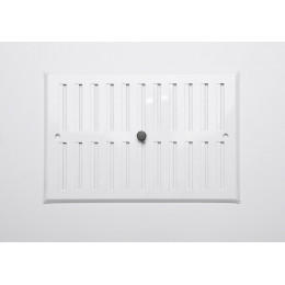 Grille d'aération  en alu blanc à visser entrée d'air réglable 17x25