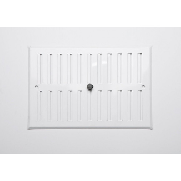 Grille d'aération  en alu blanc à visser entrée d'air réglable 17x25