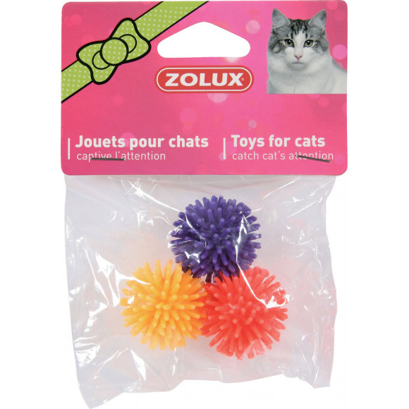 Jouet chat 3 balles étoiles 4CM