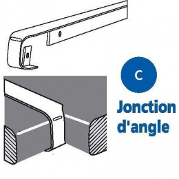 Profilalu jonction angle rayon 3-5 Ep.28xL.670mm alu