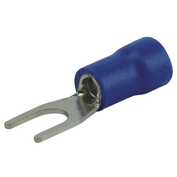 Lot de 9 cosses fourche bleues